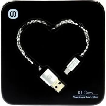 Winner Datový kabel Heart box micro USB bílo-černý 72895