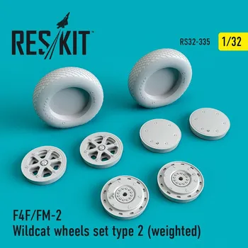 autíčko 1/32 F4F/FM-2 Wildcat wheels set type 2 (weighted)