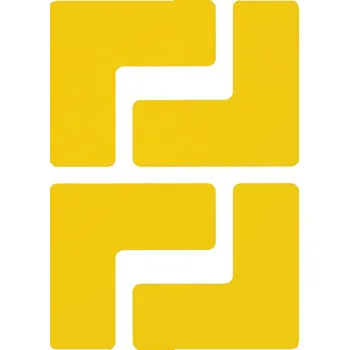 Kancelář Žlutá extrémně odolná značka – roh, 7,5 × 20 cm – XP 150