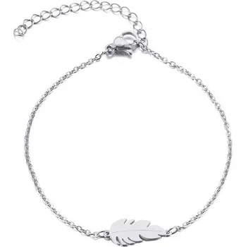 Náramek Dámský ocelový náramek peříčko