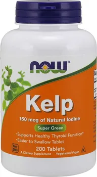 Přírodní produkt Now Foods Kelp 150 mcg 200 tbl.