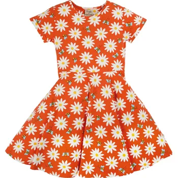 Dívčí šaty Dívčí šaty s krátkým rukávem Kopretiny a včelky Frugi Velikost: 6-12m