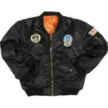 Bunda dětská MA1 (BOMBER) oboustranná černá-oranžová Miltec Vyberte velikost: XS