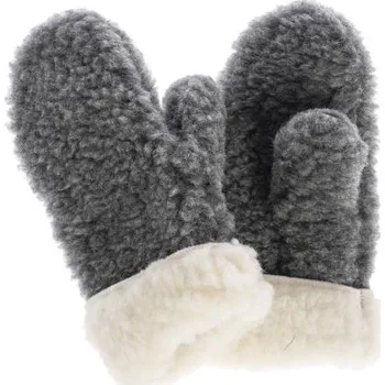 Rukavice Rukavice z ovčí vlny grafit-bílé M