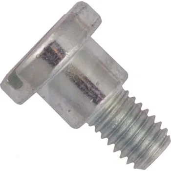 Šroub Din 923, šroub s plochou hlavou a rovnou drážkou, s osazením, ocel 5.8, zinek bílý, m6x3 mm