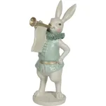Velikonoční dekorační soška králíka s trubkou - 12*12*29 cm