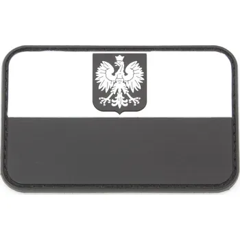 Nášivka JTG PVC 3D nášivka "vlajka Polska" - černá