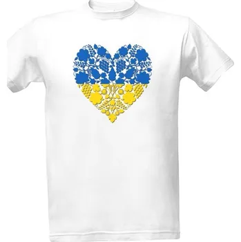 Tričko s potiskem Ukrajina - lidové srdce pánské