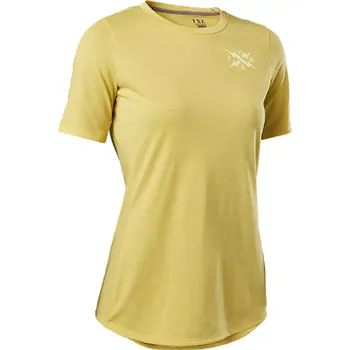 cyklistický dres Dres Fox Racing WOMEN'S RANGER CALIBRATED DRIRELEASE Pear Yellow Velikost: L