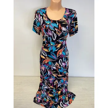 Dámské šaty Šaty pro plnoštíhlé GILLAS, Barva Fialová, Velikost XXXL 54, Materiál 96% Viskoza 4% Lycra