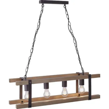 Leuchten Direkt 15684-79 EDITH - Závěsný dřevěný lustr nad jídelní stůl ,4 x E27, šířka 75cm (Závěsné svítidlo nad jídelní stůl)