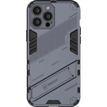 Pouzdro na mobilní telefon Odolný ochranný kryt se stojánkem pro iPhone 13 Pro - šedý