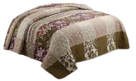 Bavlissimo Přehoz na postel prošívaný květinový 200 x 240 cm