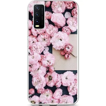 Pouzdro na mobilní telefon Kryt Vivo Y20s silikon Růžové květy (obal neboli pouzdro na Vivo Y20s)
