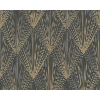 Tapeta Vliesová tapeta grafická v moderním stylu Art Deco, černá, šedá, zlatá, metalická 378644 / Tapety na zeď 37864-4 Metropolitan Stories 2 (0,53 x 10,05 m) A.S.Création