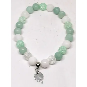 Náramek ČTYŘLÍSTEK - zajímavý náramek (s chirurgickou ocelí)