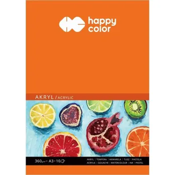 happy color Skicák na akryl (360g/m2,10 listů) A3