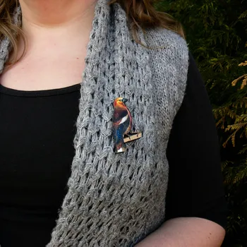 Brož art-wood.cz Dřevěná brož - Dlask