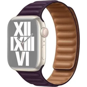 Řemínek na hodinky Řemínek kožený tah pro Apple Watch 42mm / 41mm / 40mm / 38mm - fialový