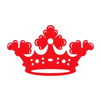 Samolepící dekorace SAMOLEPKA Korunka 002 (10 - červená) NA AUTO, NÁLEPKA, FÓLIE, POLEP, TUNING, VLASTNÍ TEXT, TISK, AUTOSAMOLEPKY.cz, POLEPY, OBRÁZEK, LOGO, SAMOLEPKY