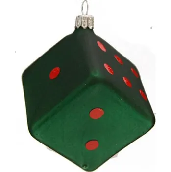 Vánoční ozdoba Kostka zelená