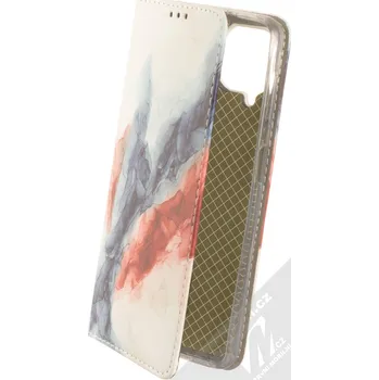 Pouzdro na mobilní telefon 1Mcz Trendy Book Mlhovina 7 flipové pouzdro pro Samsung Galaxy A22, Galaxy M22, Galaxy M32 bílá tmavě modrá červená (white dark blue red)