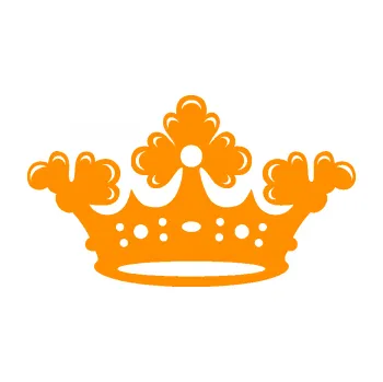 Samolepící dekorace SAMOLEPKA Korunka 002 (06 - oranžová) NA AUTO, NÁLEPKA, FÓLIE, POLEP, TUNING, VLASTNÍ TEXT, TISK, AUTOSAMOLEPKY.cz, POLEPY, OBRÁZEK, LOGO, SAMOLEPKY