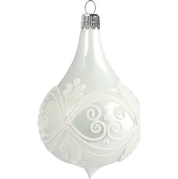 Kapka opál bílý dekor