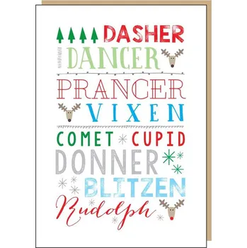 Holly Jolly Design: Rudolph The Red Nosed Reindeer - Christmas Card 1430375