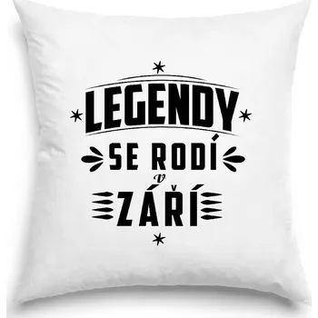 Dekorativní polštářek Polštář - Legendy se rodí v září