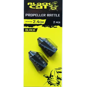 Umělá nástraha Black Cat chrastítka Propeller Rasseln 2.40cm, černé (Chrastící vrtulka vydávající zvuk a vířící vodu.)