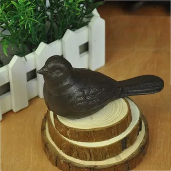 Dveřní zarážka litinová ptáček 14x5.5x6.5cm