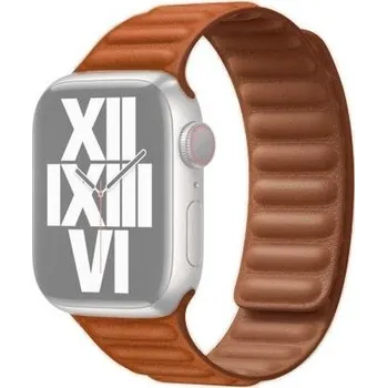 Řemínek na hodinky Řemínek kožený tah pro Apple Watch Ultra 49mm / 46mm / 45mm / 44mm / 42mm - sedlově hnědý