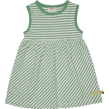 Dívčí šaty Dívčí šaty bez rukávů s přímesí lnu Zelená loud + proud Velikost: 86/92