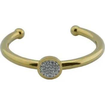 Náramek Doria Náramek zlatý z oceli s krystalky, pevný