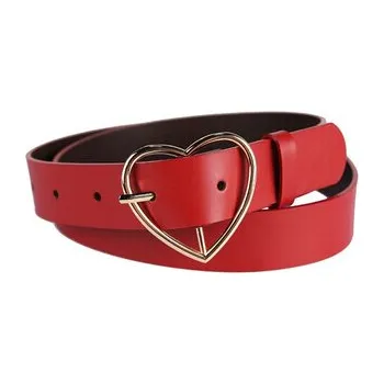 Opasek Doria Dámský pásek kožený červený OD032