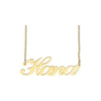 Řetízek Doria Řetízek z oceli se jménem HANA zlatá ocel