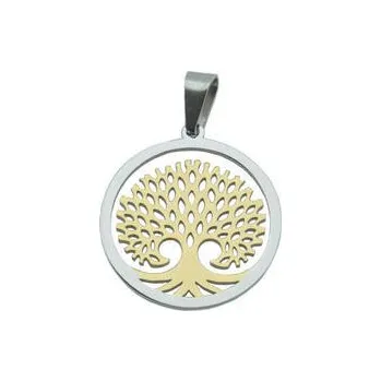 Přívěsek Doria Přívěsek z oceli stříbrný medailon STROM ŽIVOTA