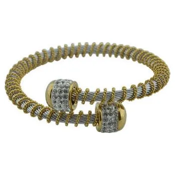 Náramek Doria Náramek zlatý z oceli s krystalky L170