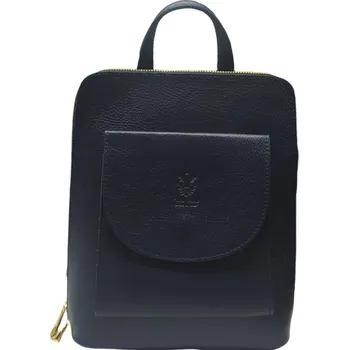 Městský batoh Vera Pelle Dámský kožený kabelko batoh modrý 7740 t.modrý