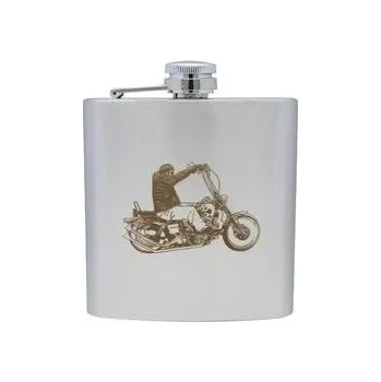 Placatka Nerezová placatka PLM005 s motivem MOTORKÁRA