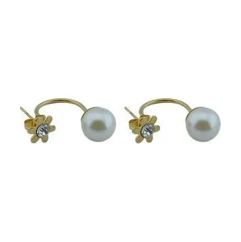 Náušnice Doria Náušnice oboustranné z oceli s květinkami J044