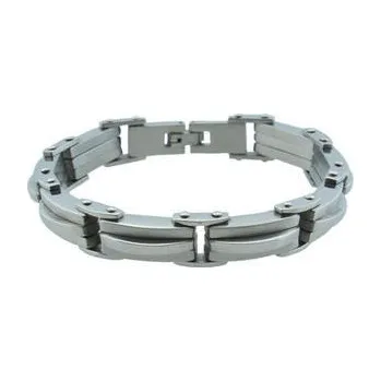 Náramek Doria Náramek plotýnkový z oceli stříbrný N036