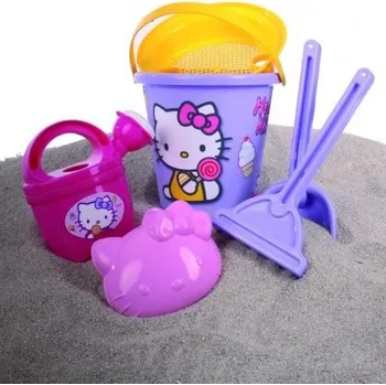Hračka na písek Androni Hello Kitty sada na písek 17 cm 6-dílná sada fialová