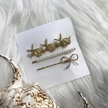 Ozdoba do vlasů Sponky do vlasů HVĚZDICE zlaté (SP45)