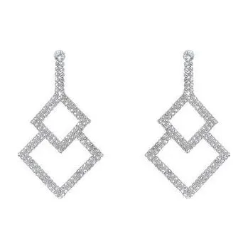 Náušnice Doria Společenské náušnice stříbrné s krystaly J452