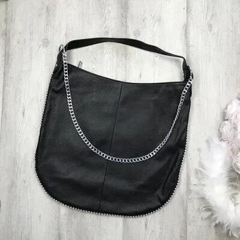 Kabelka Doria Kabelka shopper Co & Coo X803 černá s řetízkem