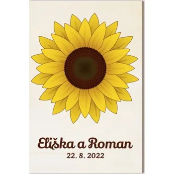 Svatební dekorace Dřevěný svatební strom slunečnice + doprava zdarma