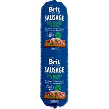 Pro psa Salám BRIT Premium Dog Sausage Turkey & Peas (800g)