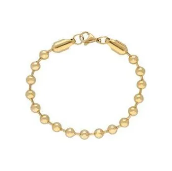 Náramek Doria Náramek korálkový z oceli zlatý B174